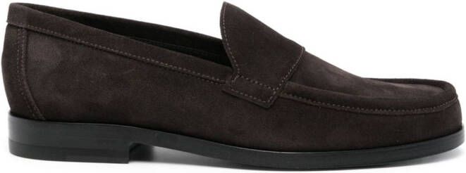 Pierre Hardy slip-on suede loafers Brown
