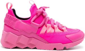 Pierre Hardy Trek Comet lace-up panelled sneakers Pink