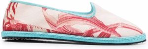 Pierre-Louis Mascia mix-print slip-on loafers Red
