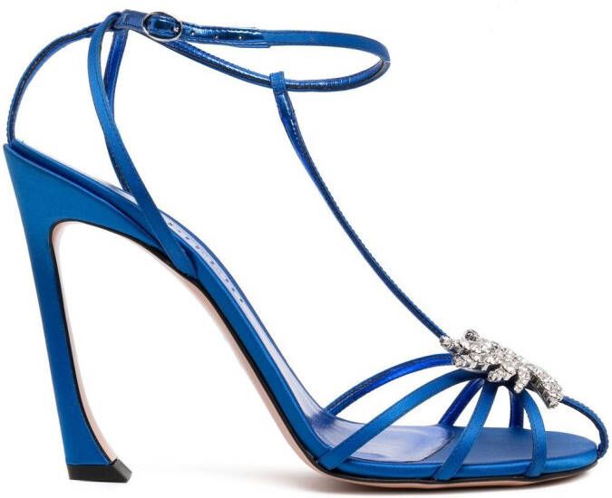 Pīferi Maggio ankle-strap detail 120mm sandals Blue