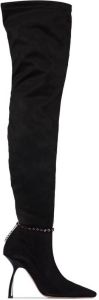 Pīferi Mirage 100 thigh-high boots Black