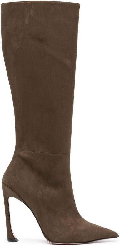 Pīferi Nadja 100mm faux leather boots Brown