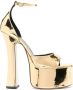 Pīferi Rosalia metallic-effect platform sandals Gold - Thumbnail 1