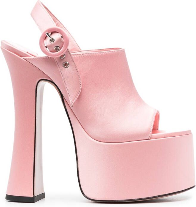 Pīferi satin high-heel sandals Pink