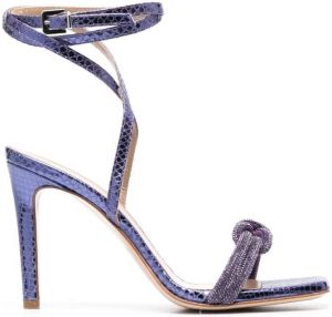 PINKO 100mm leather stiletto heels Purple