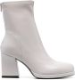 PINKO 85mm leather ankle boots Grey - Thumbnail 1