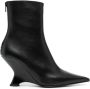PINKO 90mm ankle leather boots Black - Thumbnail 1