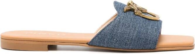 PINKO denim flat slippers Blue