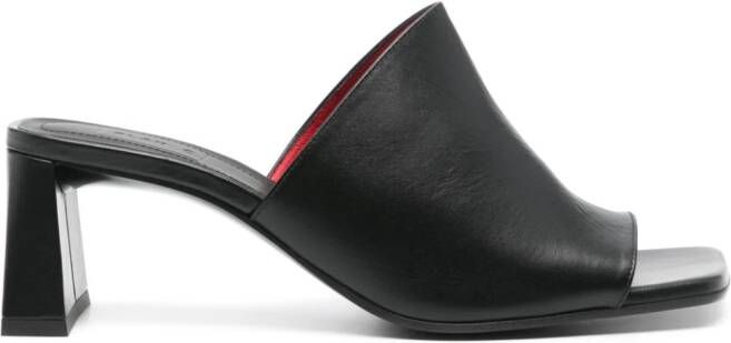 Plan C 50mm leather mules Black