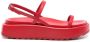 Plan C chunky-sole leather sandals Red - Thumbnail 1