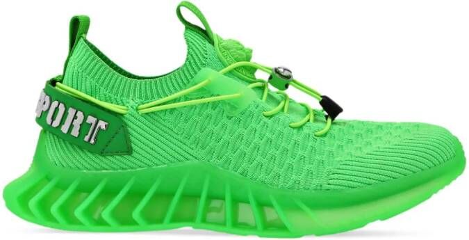 Plein Sport Runner knitted sneakers Green