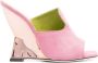 Pollini 105mm suede mules Pink - Thumbnail 1
