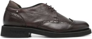 Pollini leather lace-up brogues Brown