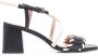 Pollini whipstitch-trim braided-strap sandals Black - Thumbnail 1