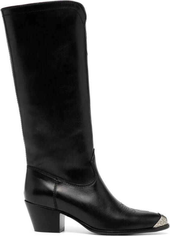Polo Ralph Lauren 55mm metal-toecap leather boots Black