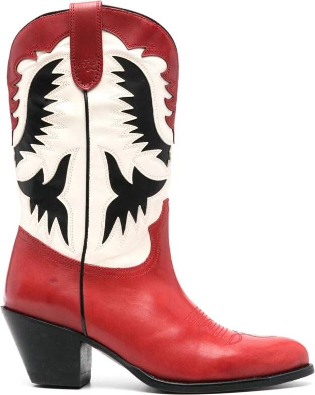 Polo Ralph Lauren logo-appliqué leather boots Neutrals