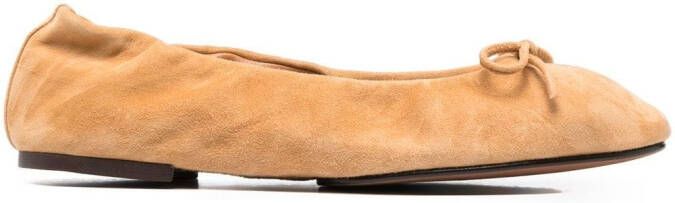 Polo Ralph Lauren bow-detail ballerina shoes Neutrals