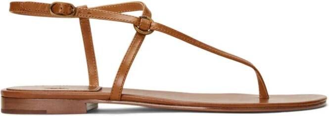 Polo Ralph Lauren buckle-fastened leather sandals Brown