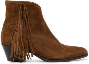 Polo Ralph Lauren fringed suede ankle boots Brown