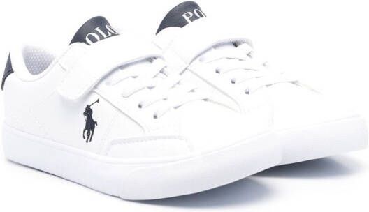 Ralph Lauren Kids Polo Poly-embroidered low-top sneakers White