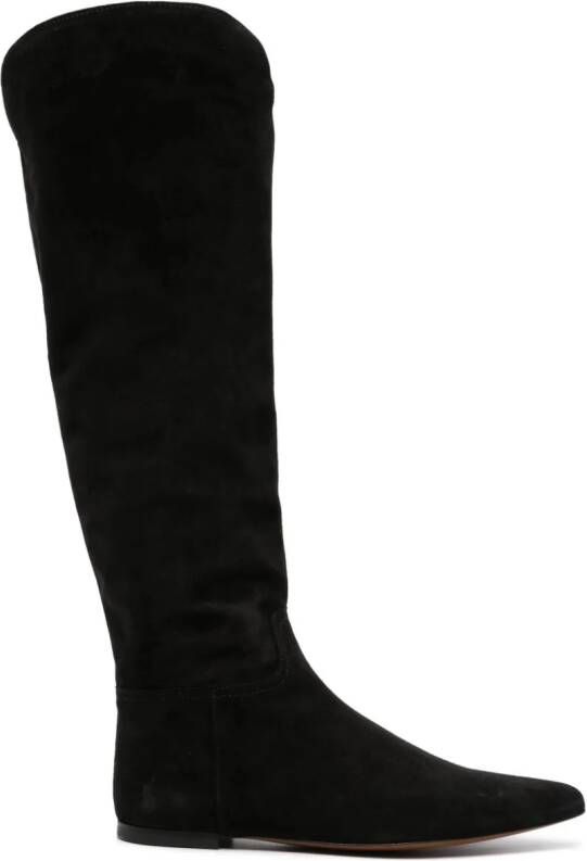 Polo Ralph Lauren knee-high leather boots Black