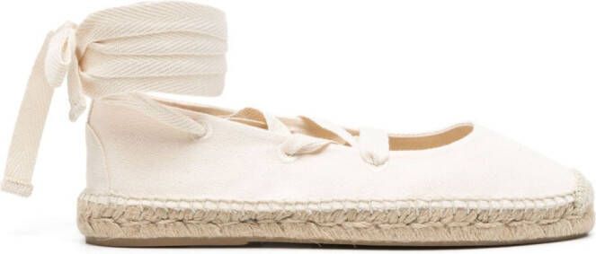 Polo Ralph Lauren lace-up flat espadrilles White