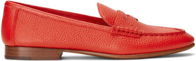 Polo Ralph Lauren leather penny loafers Red
