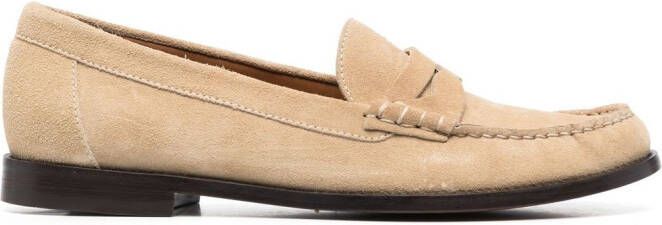 Polo Ralph Lauren leather penny slot loafers Neutrals
