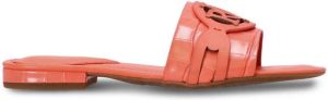 Lauren Ralph Lauren logo-appliqué flat sandals Orange