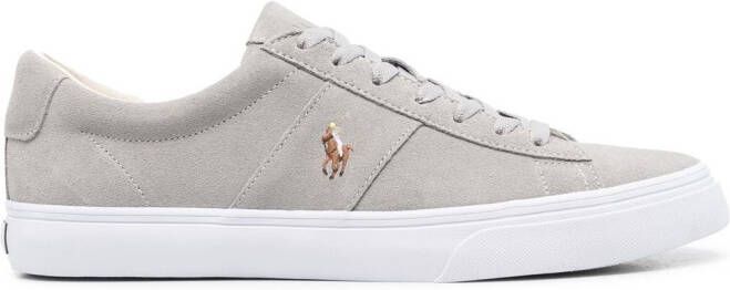 Polo Ralph Lauren logo-embroidered suede sneakers Grey