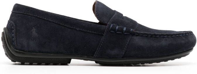 Polo Ralph Lauren penny-slot calf-leather loafers Blue