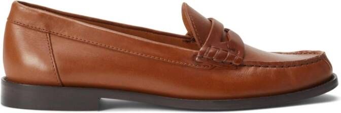 Polo Ralph Lauren penny-slot leather loafers Brown