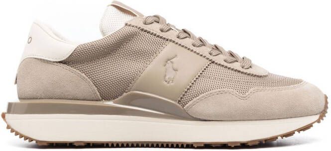 Polo Ralph Lauren Court leather-suede sneakers Neutrals