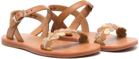 Pom D'api braid-detail sandals Brown