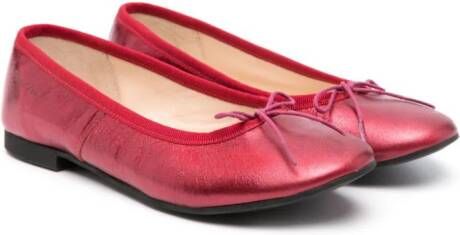 Pom D'api Dory Bal laminated ballerina shoes Red