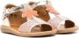 Pom D'api floral-appliqué metallic-effect sandals Pink - Thumbnail 1