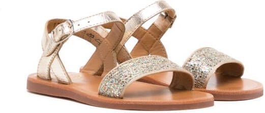 Pom D'api glitter-detailing leather sandals Gold