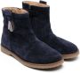 Pom D'api layered-detail suede ankle boots Blue - Thumbnail 1