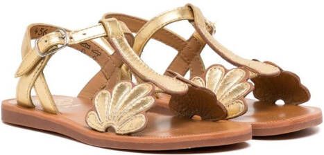Pom D'api open-toe metallic-finish sandals Gold