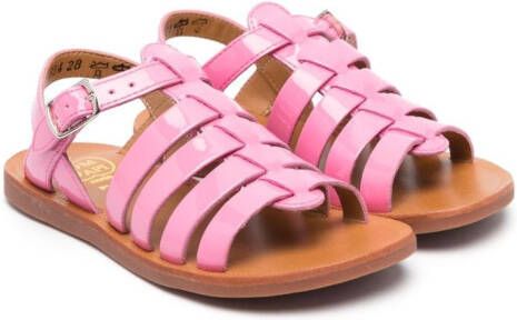Pom D'api patent leather open-toe sandals Pink