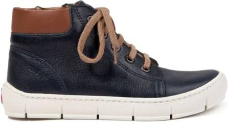 Pom D'api Start Top leather sneakers Blue