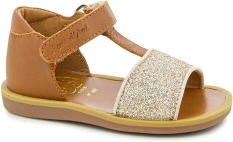 Pom D'api touch-strap leather sandals Brown
