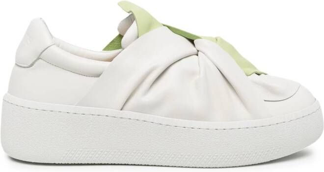 Ports 1961 knotted two-tone sneakers White
