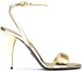 Prada 100mm brushed-finish sandals Gold - Thumbnail 1