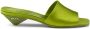 Prada 35mm triangle-heel satin mules Green - Thumbnail 1