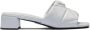 Prada 45mm triangle-logo quilted mules White - Thumbnail 1