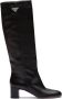 Prada 55mm knee-high leather boots Black - Thumbnail 1