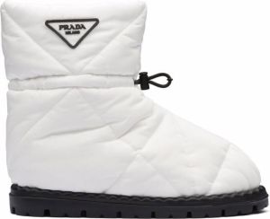 Prada Blow padded ankle boots White