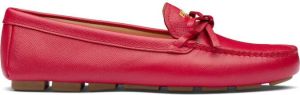 Prada bow detail loafers Red