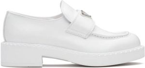 Prada Brushed leather 50mm loafers White